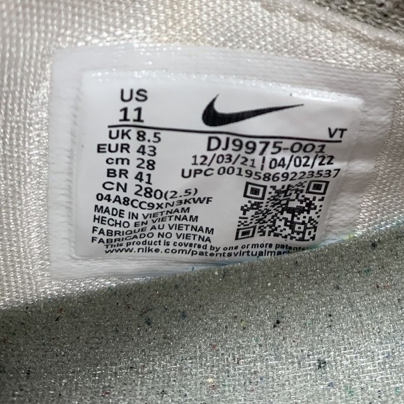 Nike Air VaporMax Flyknit 2021 Phantom White DJ9975-001 Women’s Shoe Size 11 - Picture 7 of 10